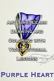 Art Time! Learn Drawing and Coloring with Video Tutorial Lessons Purple Heart