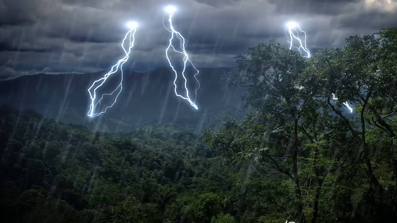 Rain and Thunder Sleep Sounds Ambient Video with Ultra Low Light for Insomnia and Meditation