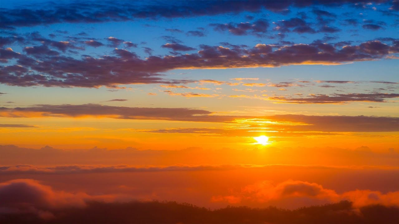 The sky and view that day Autumn Evening Calming video for Stress Relief