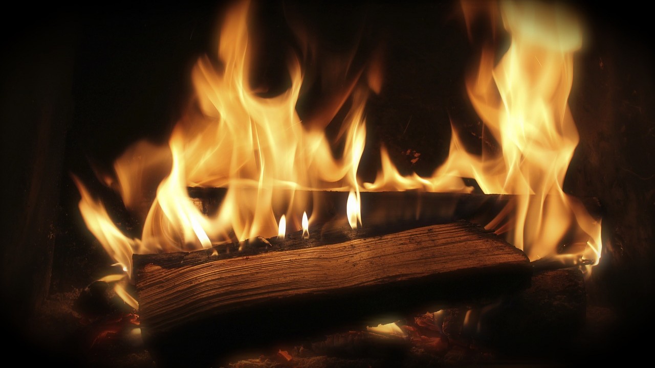 Fireplace. The Magic of Fire