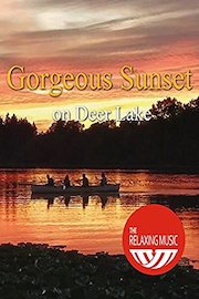 Relaxing Music Piano with Sunset on Deer Lake