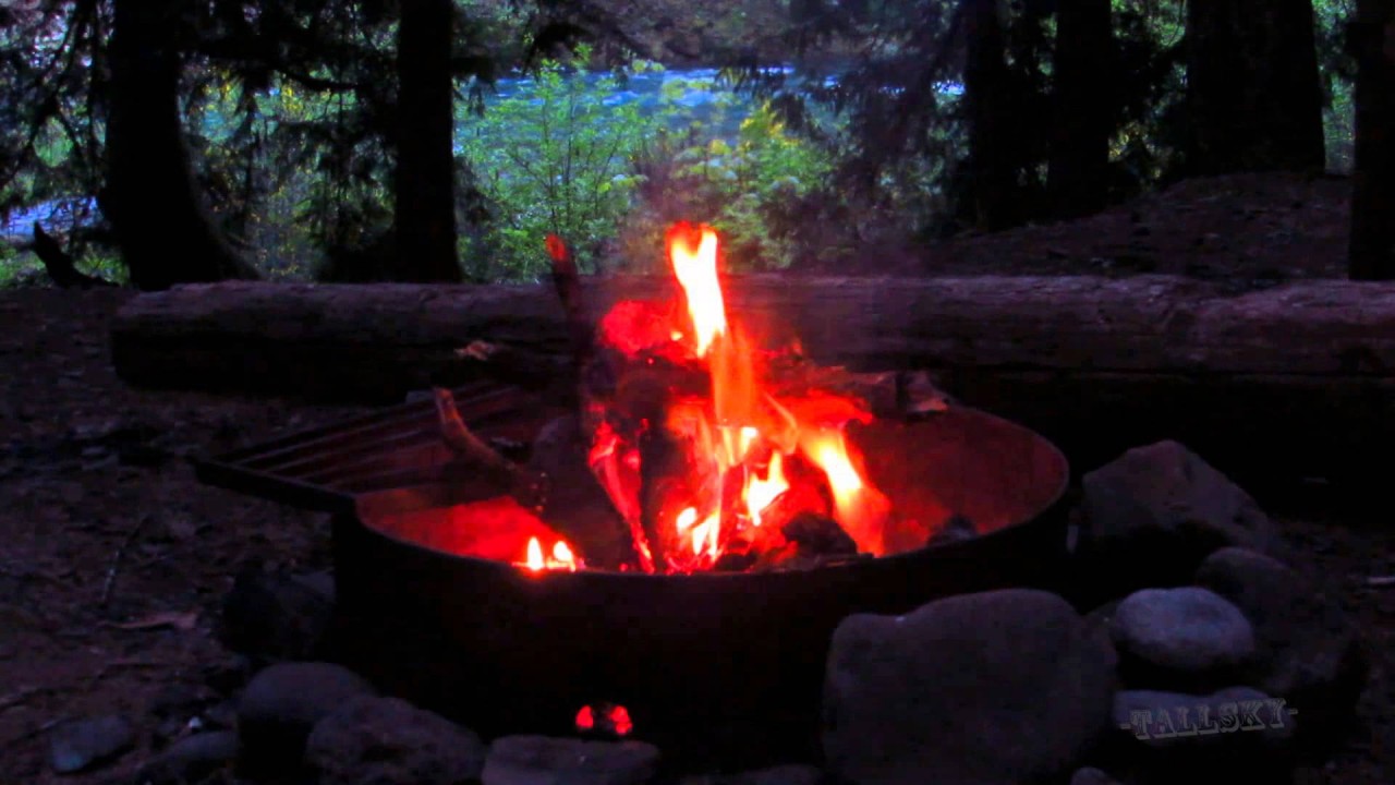 Relax by a Campfire Beside a River Deep in the Mountains