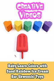 Baby Learn Colors with Sand Rainbow Ice Cream Bar Skwooshi Toys