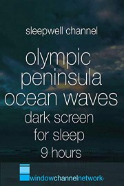 Olympic Peninsula Ocean Waves dark screen for Sleep 9 hours