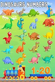 Dinosaurs Learning Numbers Counting from 1-20 - Dinosaurs Number Train Video For Kids