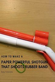 How to Make a Paper Powerful Shotgun that shoots rubber band - Easy Tutorials
