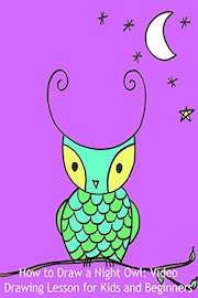 How to Draw a Night Owl: Video Drawing Lesson for Kids and Beginners
