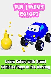 Learning Colours with Fun Monster Truck Cartoon for Kids and Crazy Jumps