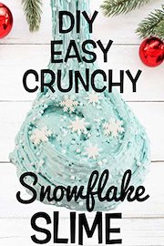Diy Easy Crunchy Snowflake Slime