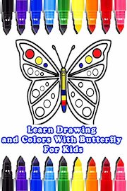 Learn Drawing and Colors With Butterfly For Kids