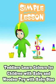 Toddlers Learn Colours for Children with Baby and Wooden Toy with Baby Dino