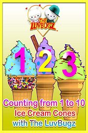 Counting from 1 to 10 Ice Cream Cones with The LuvBugz