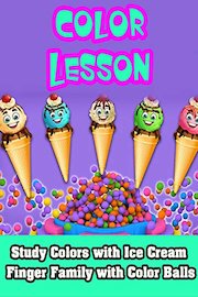 Study Colors with Ice Cream Finger Family with Color Balls