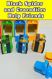 Black Spider and Crocodiles Help Friends