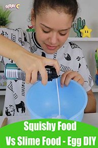 Squishy Food Vs Slime Food - Egg DIY