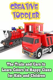 The Train and Cars to Learn Colors in Happy Class for Kids and Children