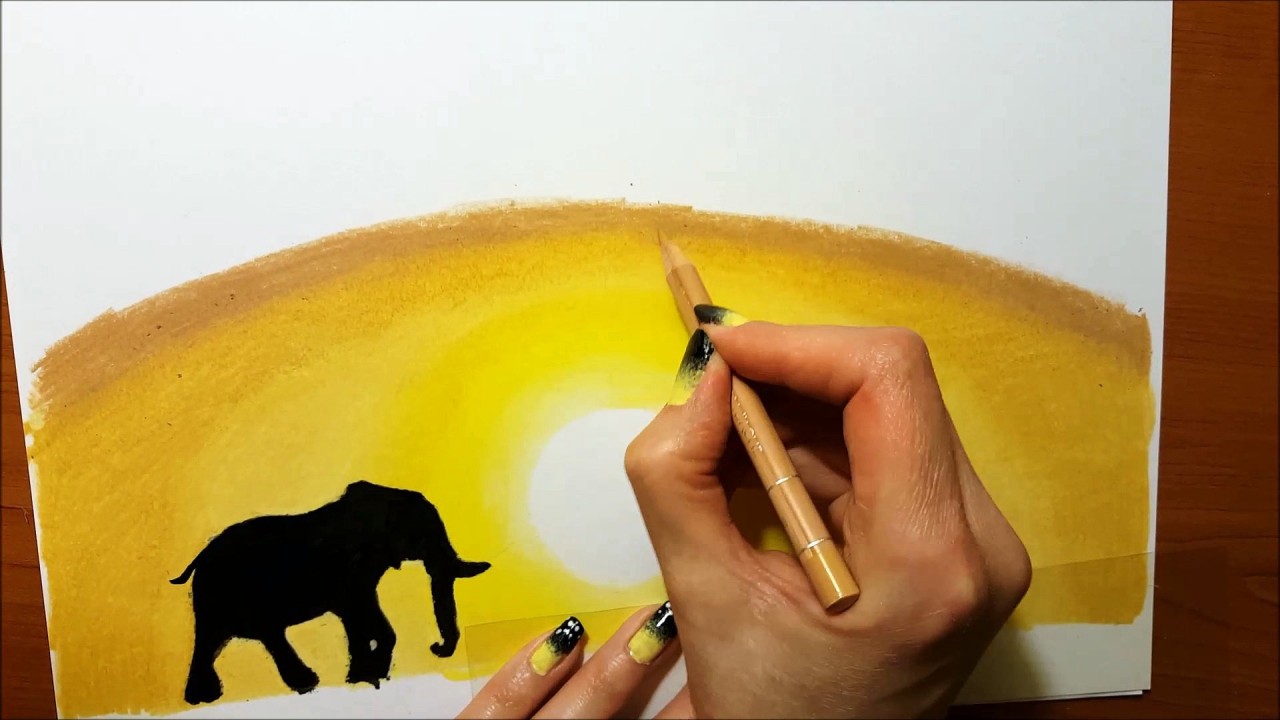 Drawing Sunset in Africa