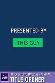 After Effects Tutorial - Minimal Title Opener