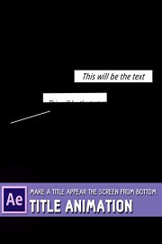 Make a Title Appear the Screen from Bottom - Title Animation