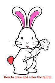 How to draw and color the rabbit