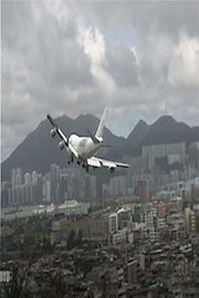 747 Hard Crosswind Landing Kai Tak Airport