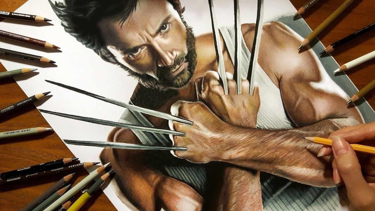Time Lapse Drawing of Wolverine