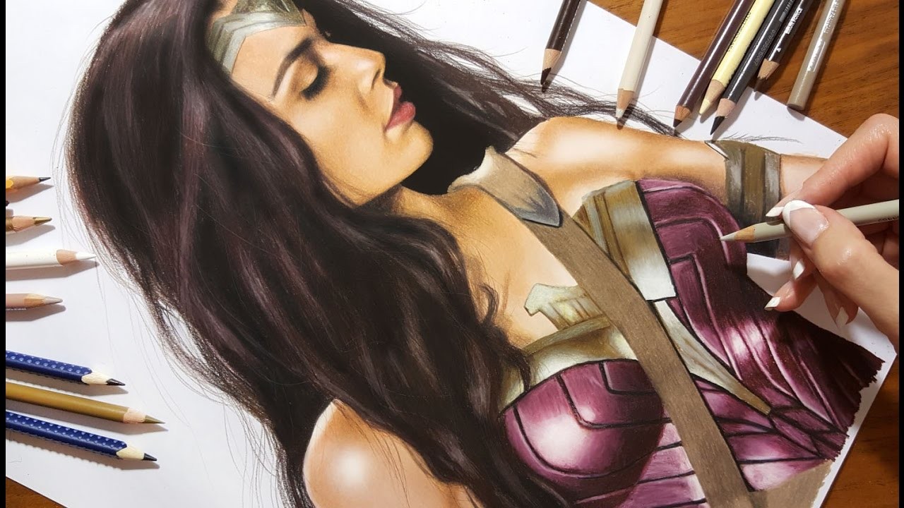 Time Lapse Drawing of Wonder Woman
