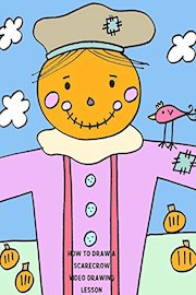 How to Draw a Scarecrow Video Drawing Lesson