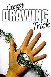 Creepy Drawing Trick - Tinsel Garland Through the Hand