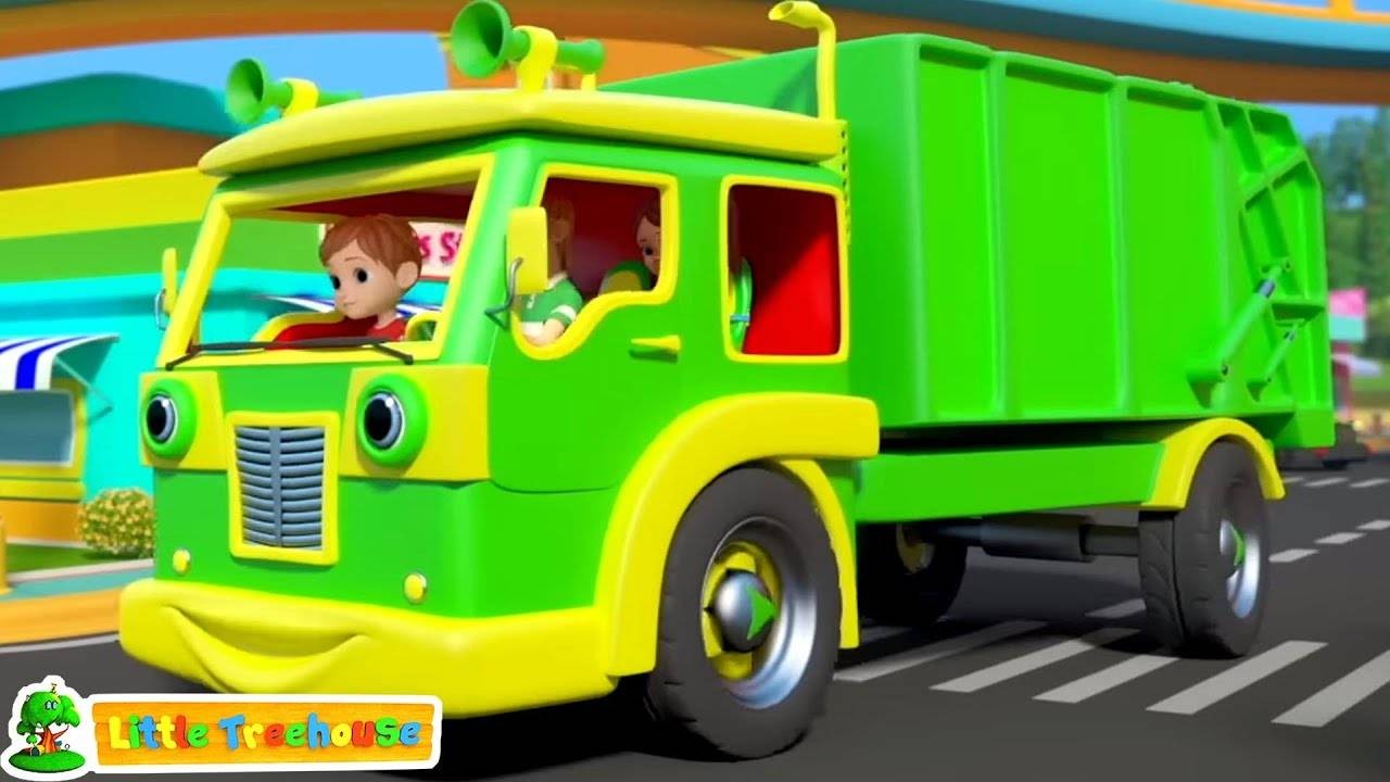 Wheels on the Garbage Truck  More Nursery Rhymes: Little Treehouse