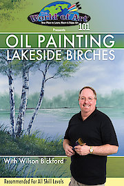 Oil Painting: Lakeside Birches