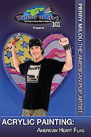 Acrylic Painting: American Heart Flag