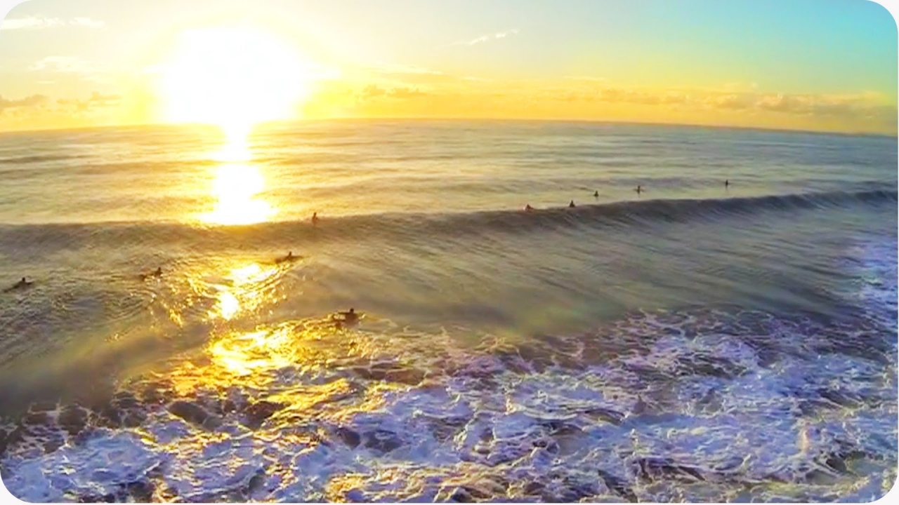 Golden Hour Surf From Above