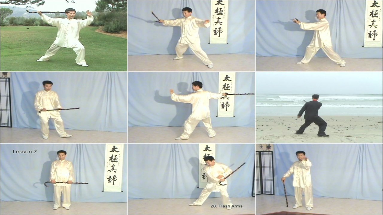 Traditional Tai Chi Eight Immortals Cane Routine One