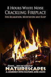 8 Hours White Noise Crackling Fireplace for Relaxation, Meditation and Sleep