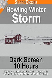 Howling Winter Storm: Dark Screen Edition, 10 hours of Heavy Wind Sounds and Snow with Occasional Distant Thunder for Sleep