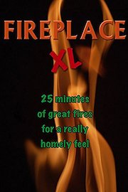 Fire Video-Fireplace XL -Extra Long Open Hearth Fires with Burning Wood Sounds