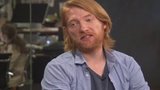 Domhnall Gleeson, Noel Gallagher, and Suzanne Somers