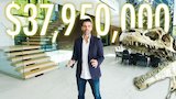 Inside a $38M Beverly Hills Mansion with a 150M Year-Old Dinosaur Fossil