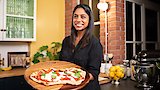 Grilled Pizza & Zucchini Salad